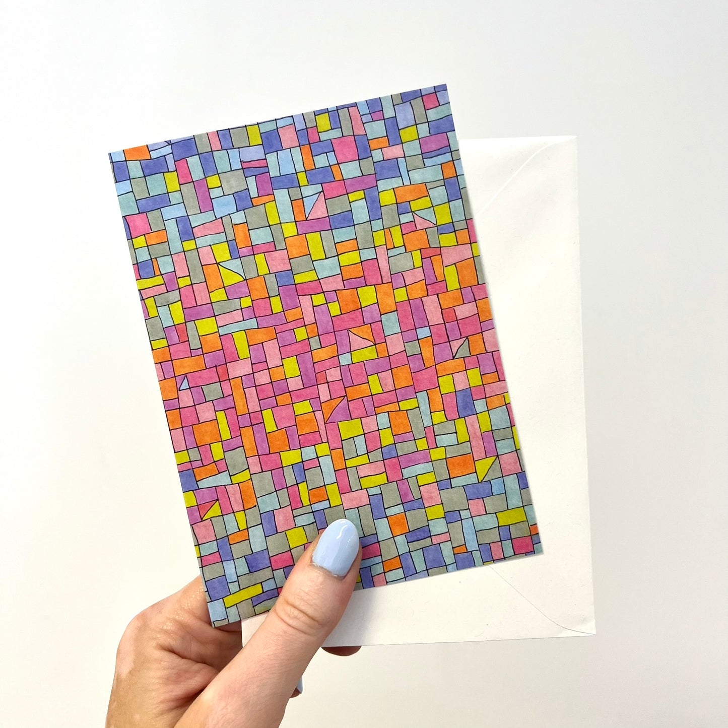 Rainbow Stained Glass Greeting Card