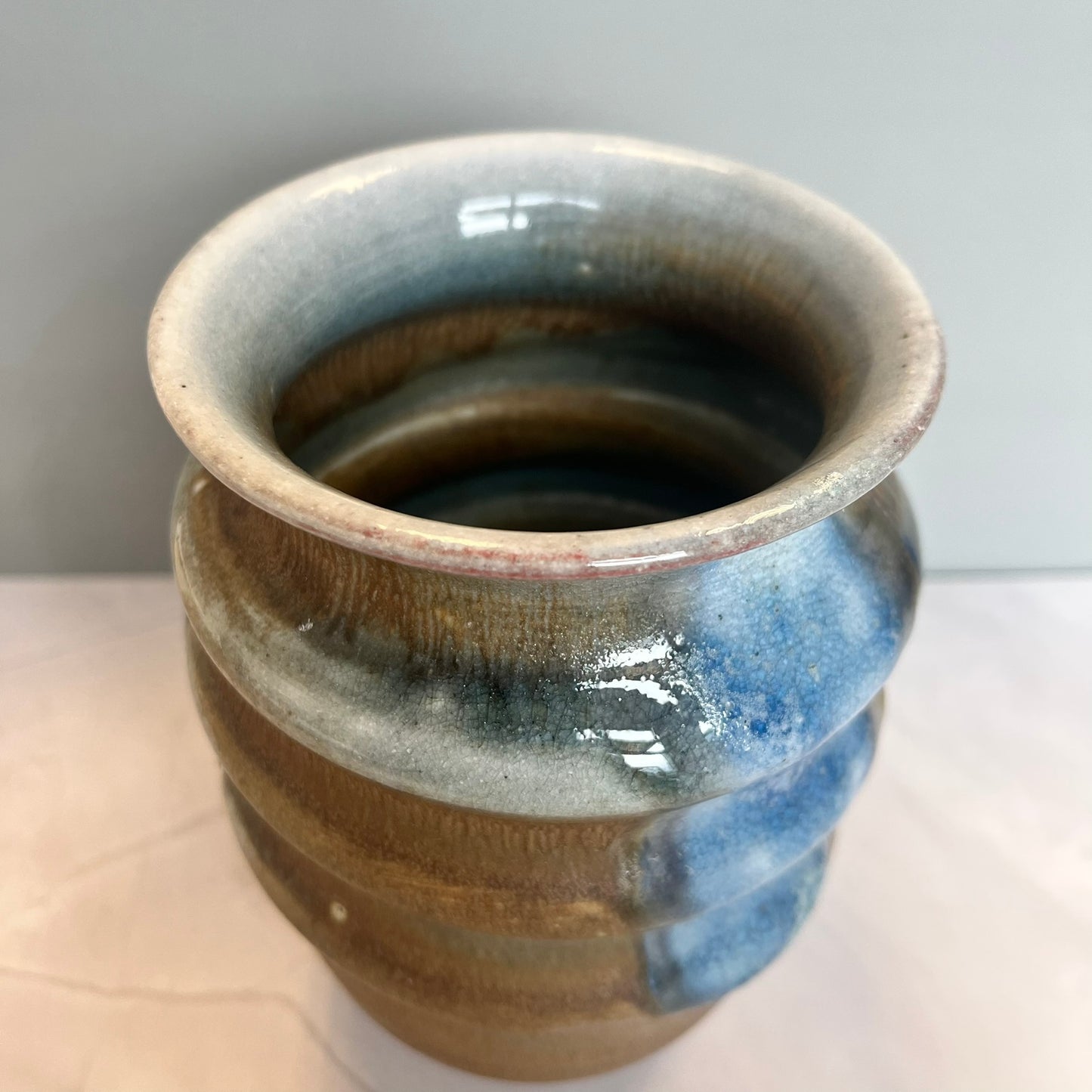 Gray/Brown Twist Vase
