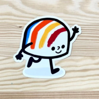Rainbow Gas Tank Sticker