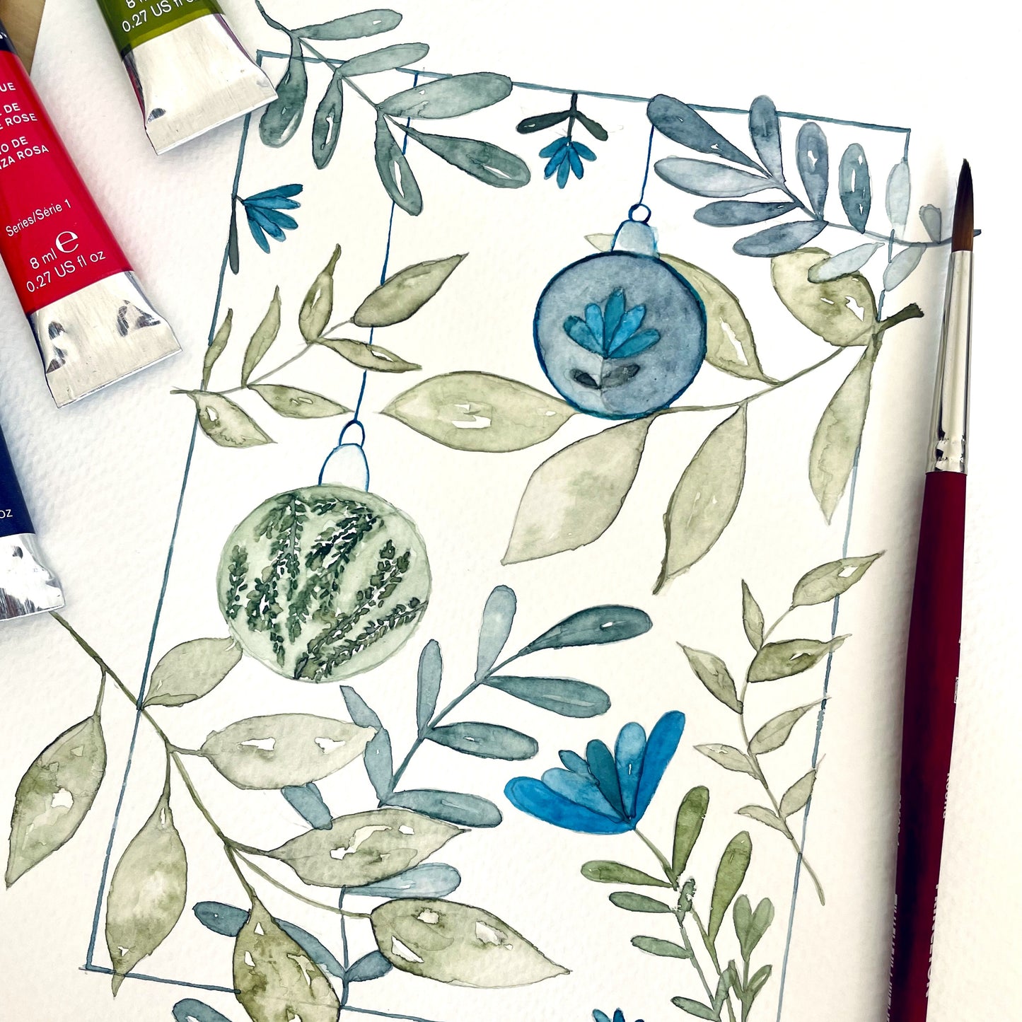 11/13 - Watercolor Holiday Cards