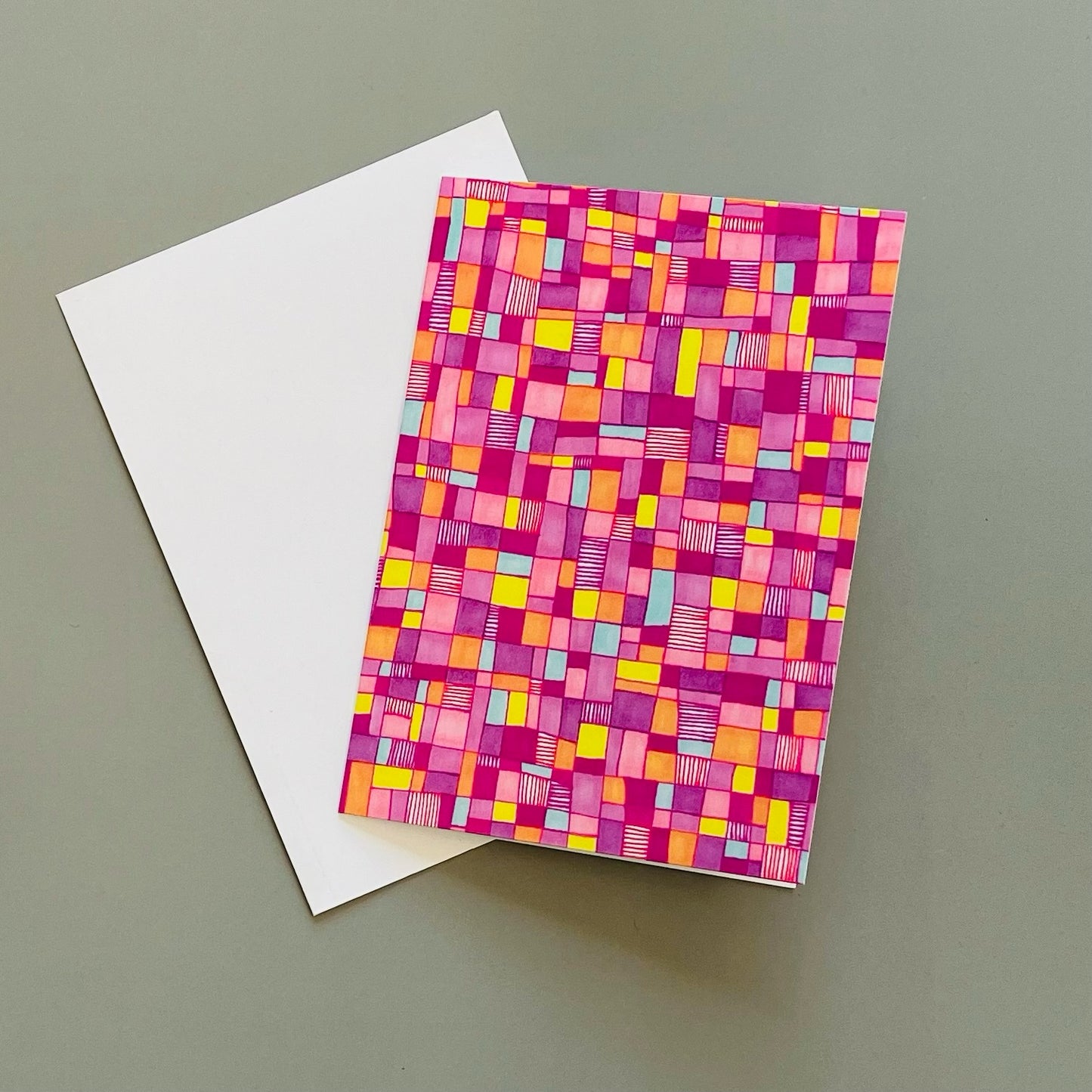 Pink Boxes Card (1229)