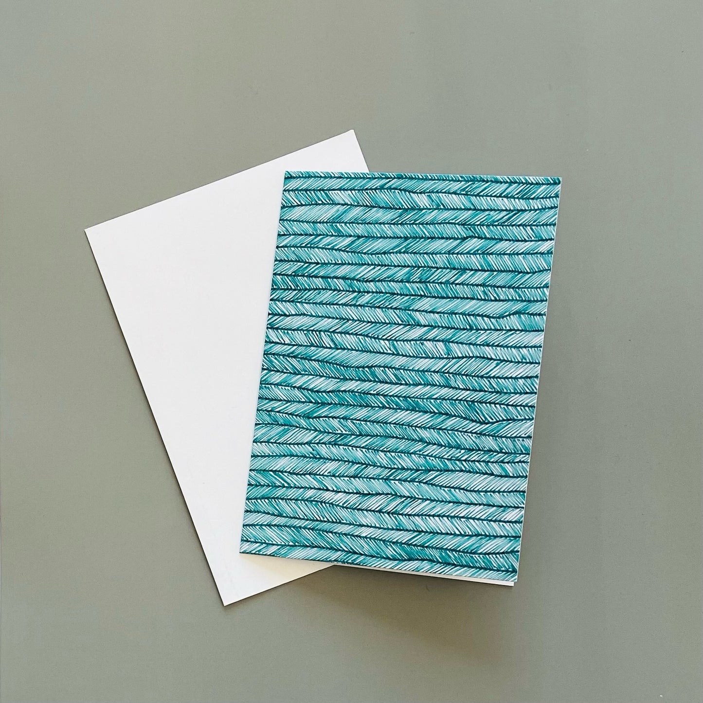 Teal Chevron Card (0203)