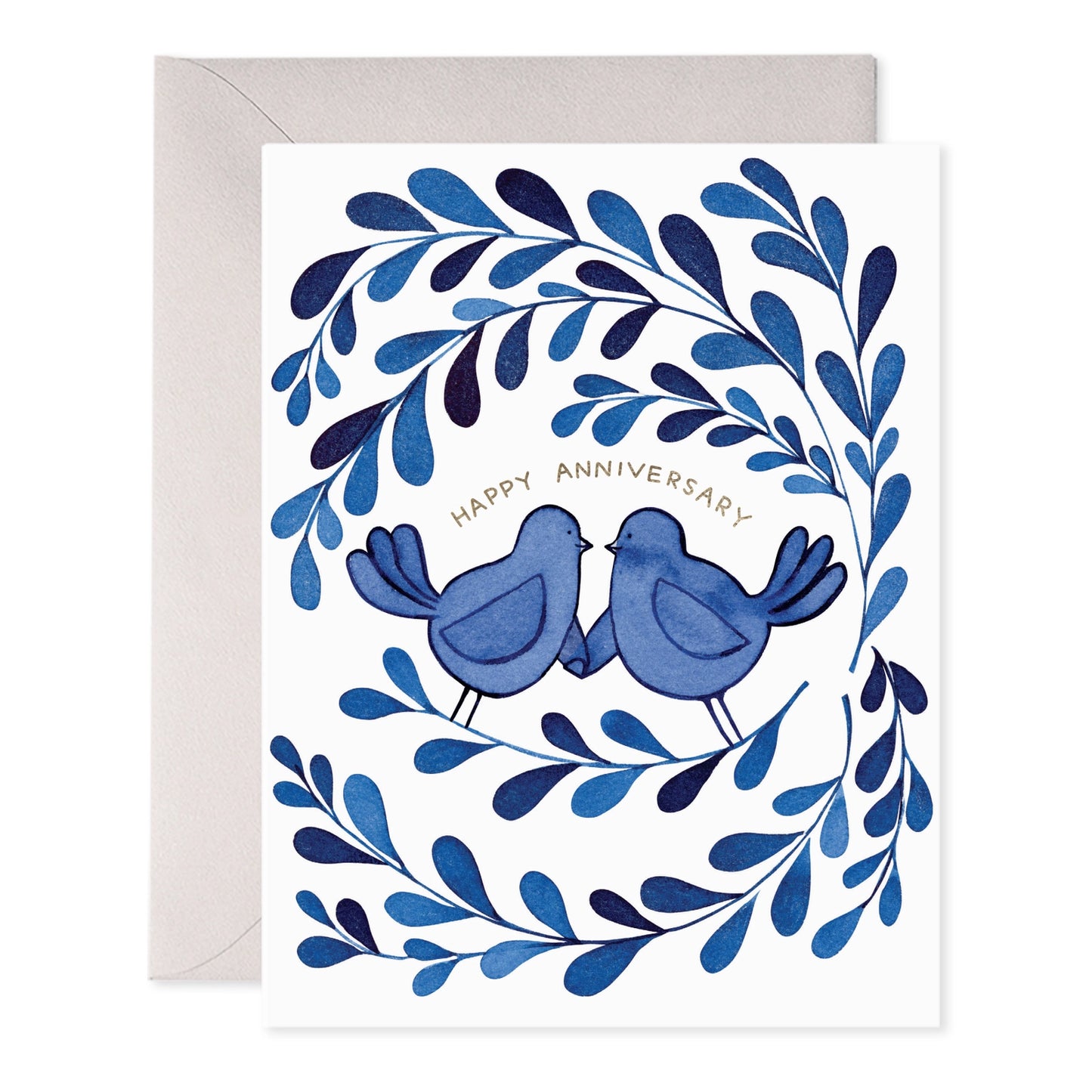Happy Anniversary Blue Birds Card