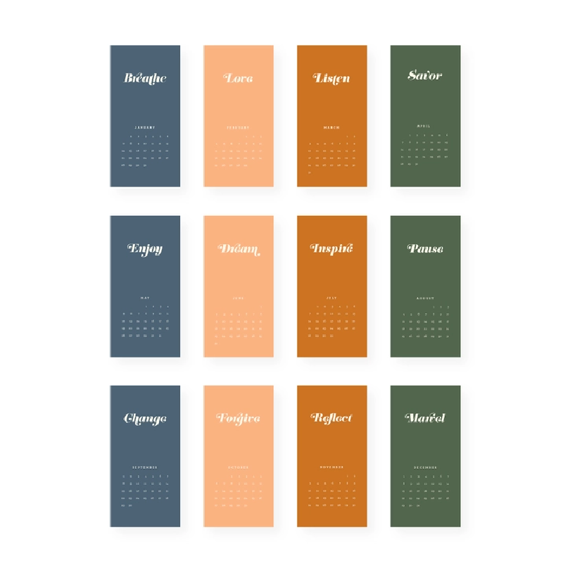 2024 Monthly Mantra Calendar