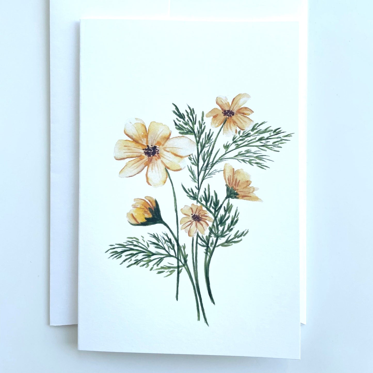 Yellow Bouquet Watercolor Card