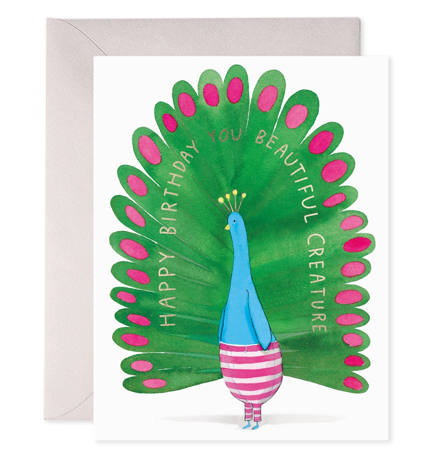 Peacock Beautiful Creature Birthday Card