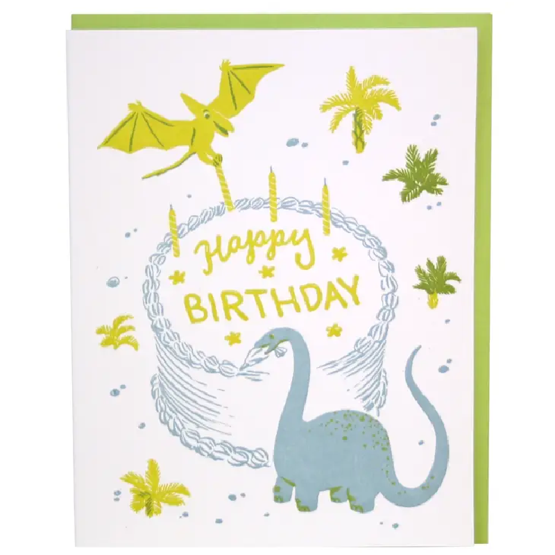 Dinosaur Cake Birthday Card