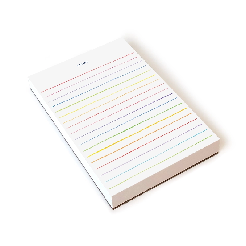 Rainbow Striped Today Notepad