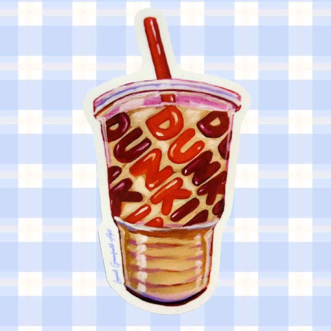 Dunkin Iced Coffee Sticker