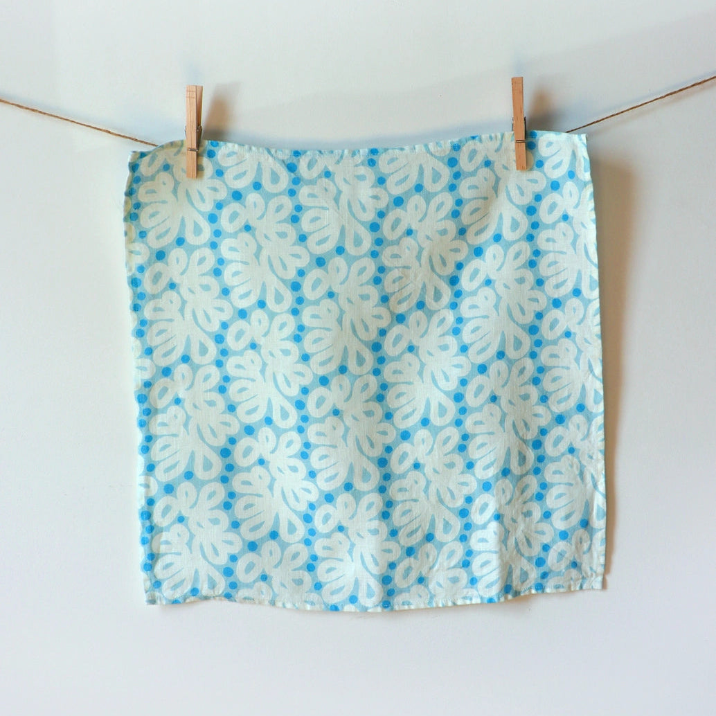 Blue Loops Linen Napkins (set of 4)