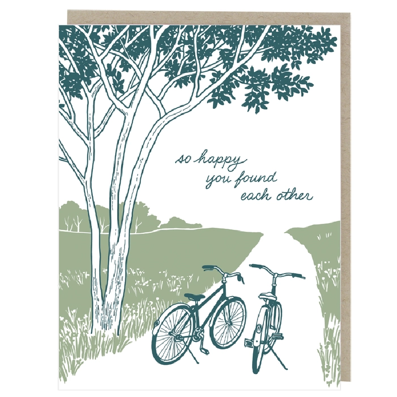 Bikes Found Each Other Wedding Card