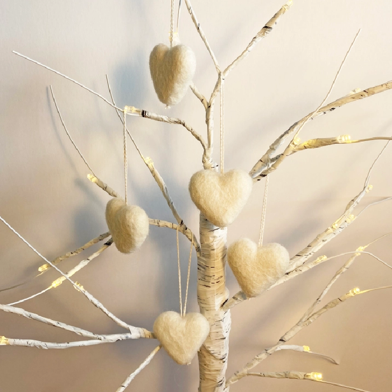 Felted Heart Ornament