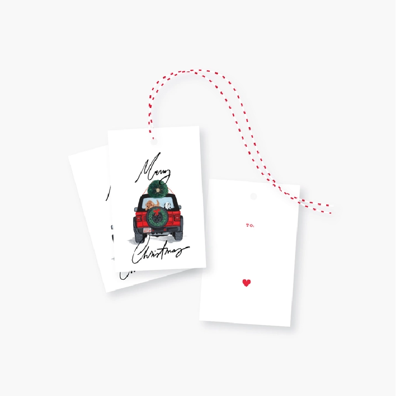 Gift Tags - Jolly Jeep (Set of 8)