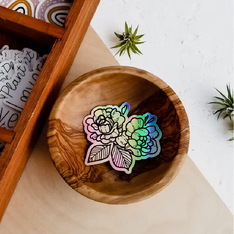 Sticker - Holographic Flowers