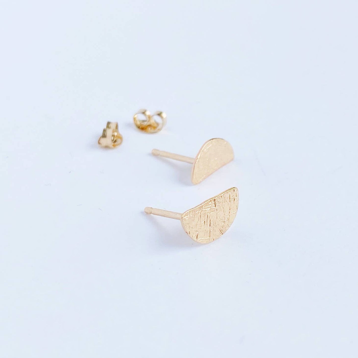 Half Moon Stud Earrings