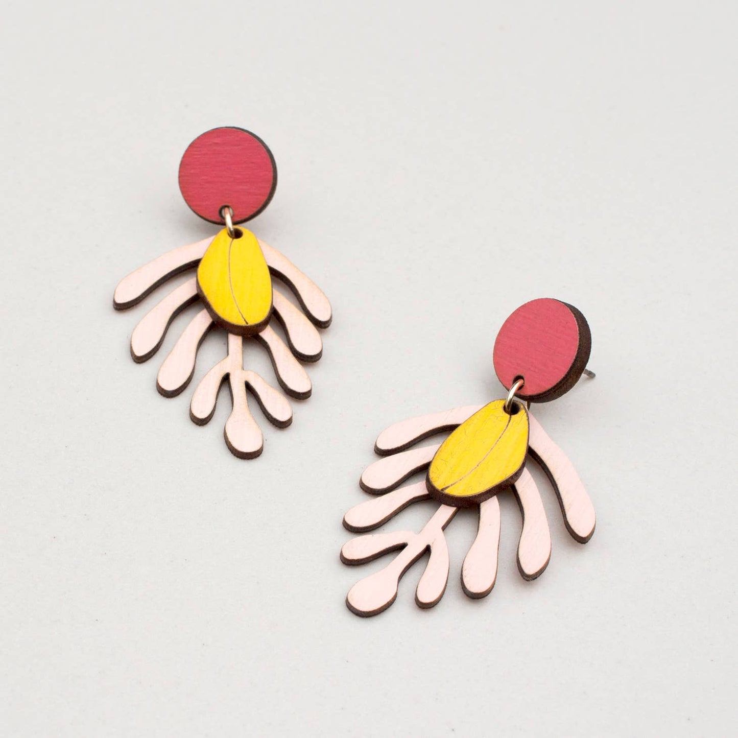 Flora Wooden Earrings