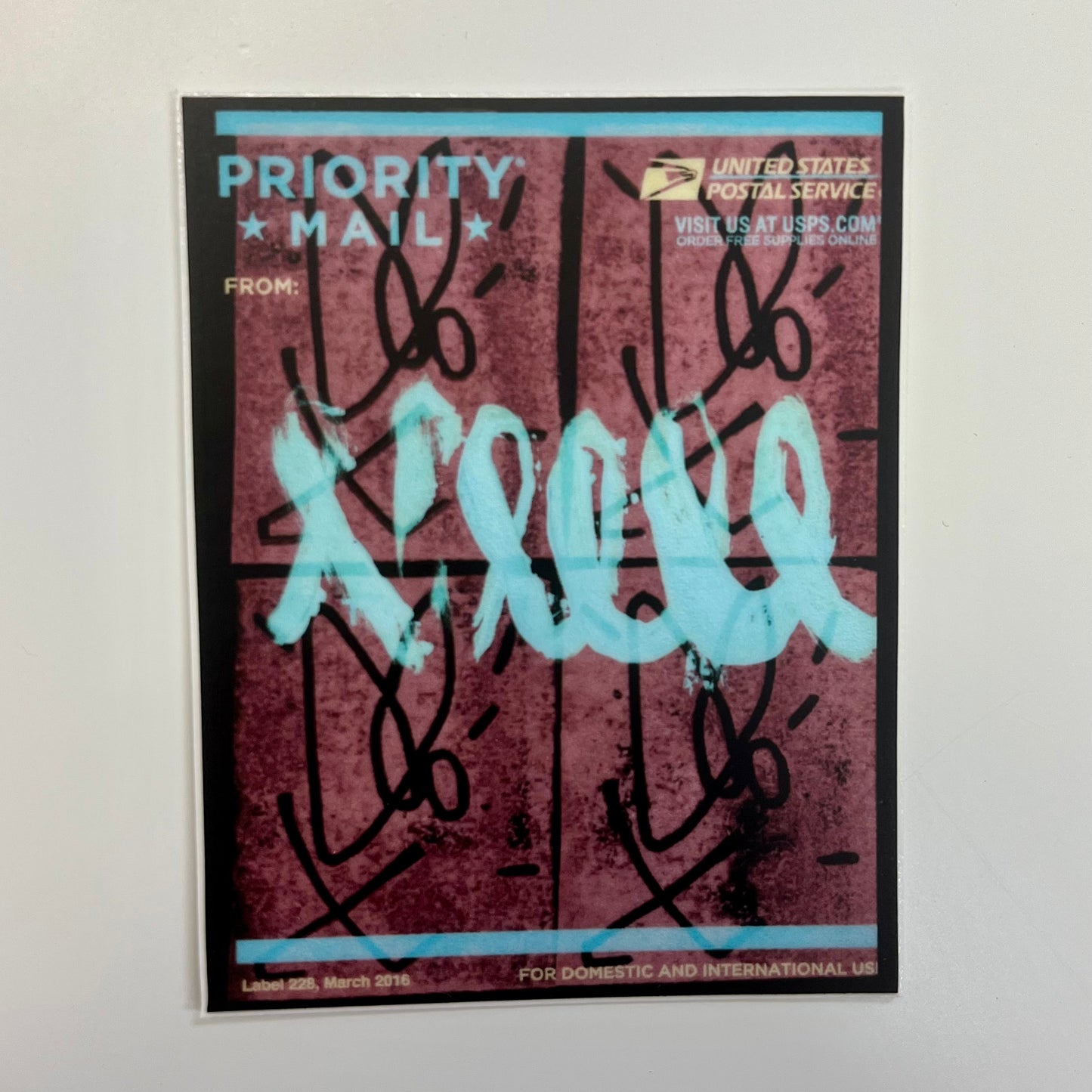 David House Sticker - Blue Writing