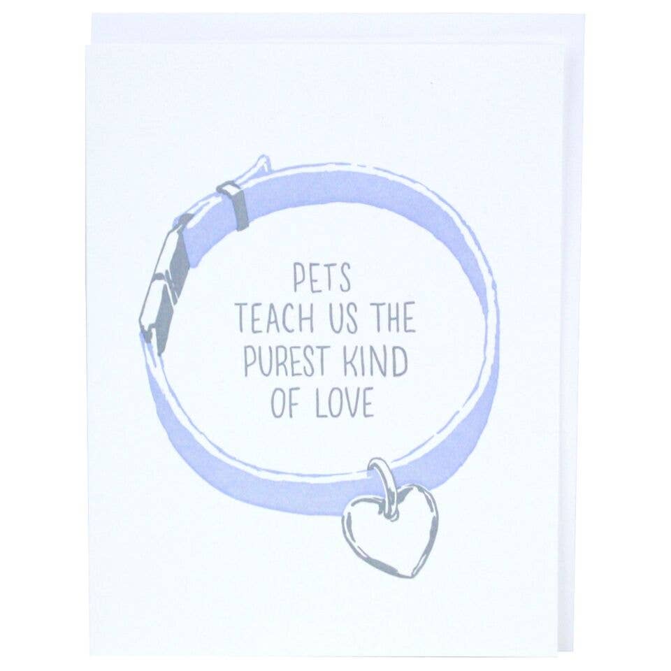 Pets Collar Sympathy Card