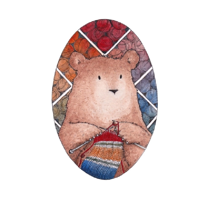 8x 10 Print - Knitting Bear