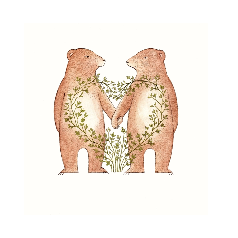 8x 10 Print - Love Bears