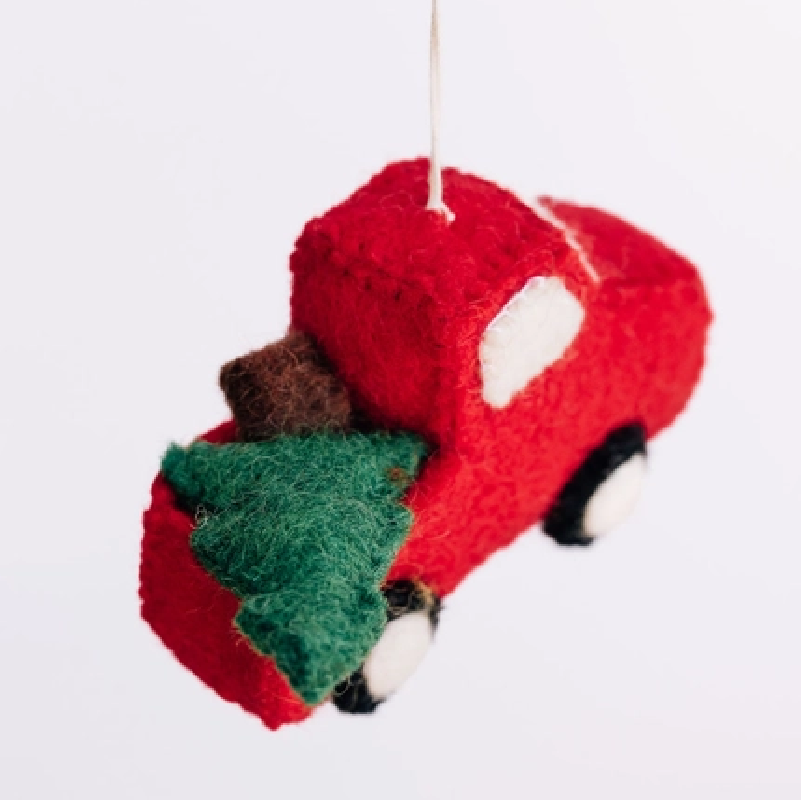 Red Christmas Truck Ornament