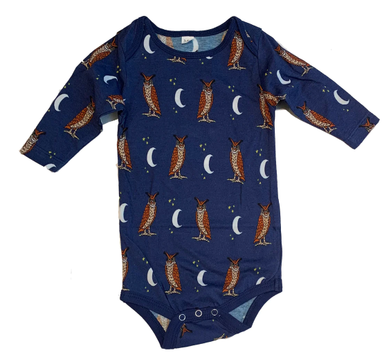 Baby Bodysuit - Owls and Moons