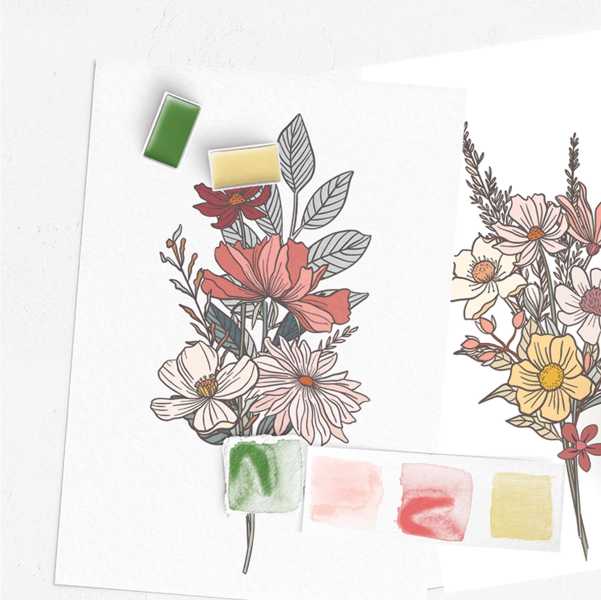 Wildflowers Watercolor Painting Kit