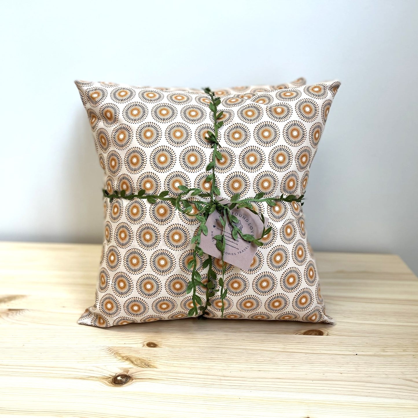Pillows (set of 2) - Orange Sunburst