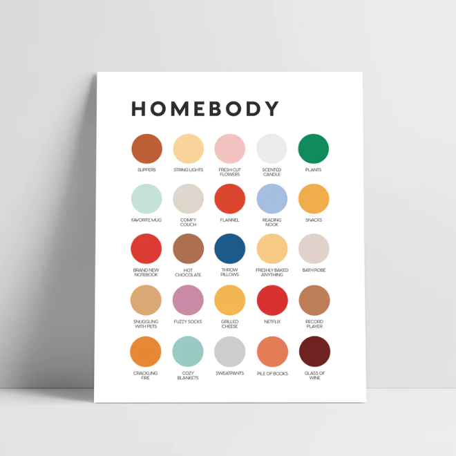 Homebody Color Palette Art Print