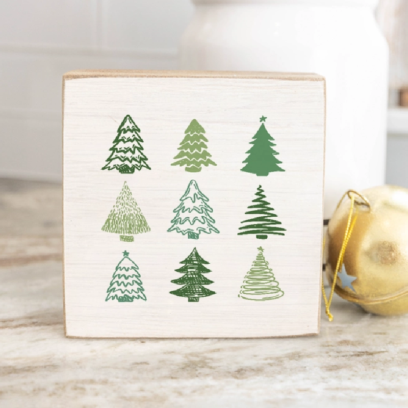 Christmas Tree Wooden Sign