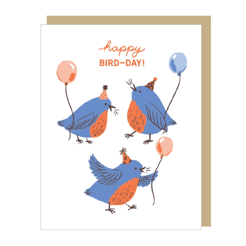 Birds and Balloons Birthday Card