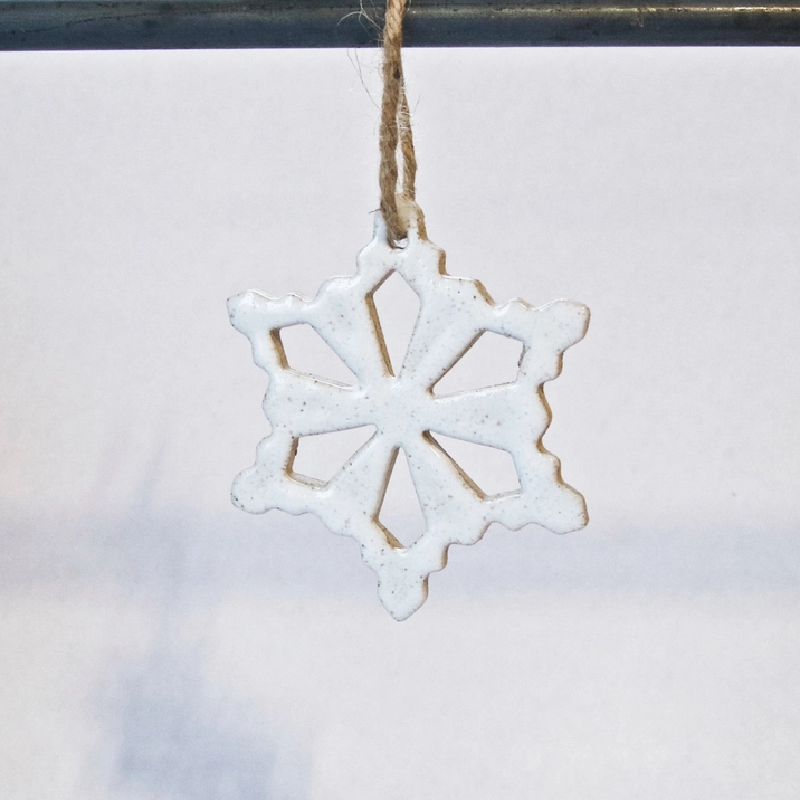 Ceramic Snowflake Ornament