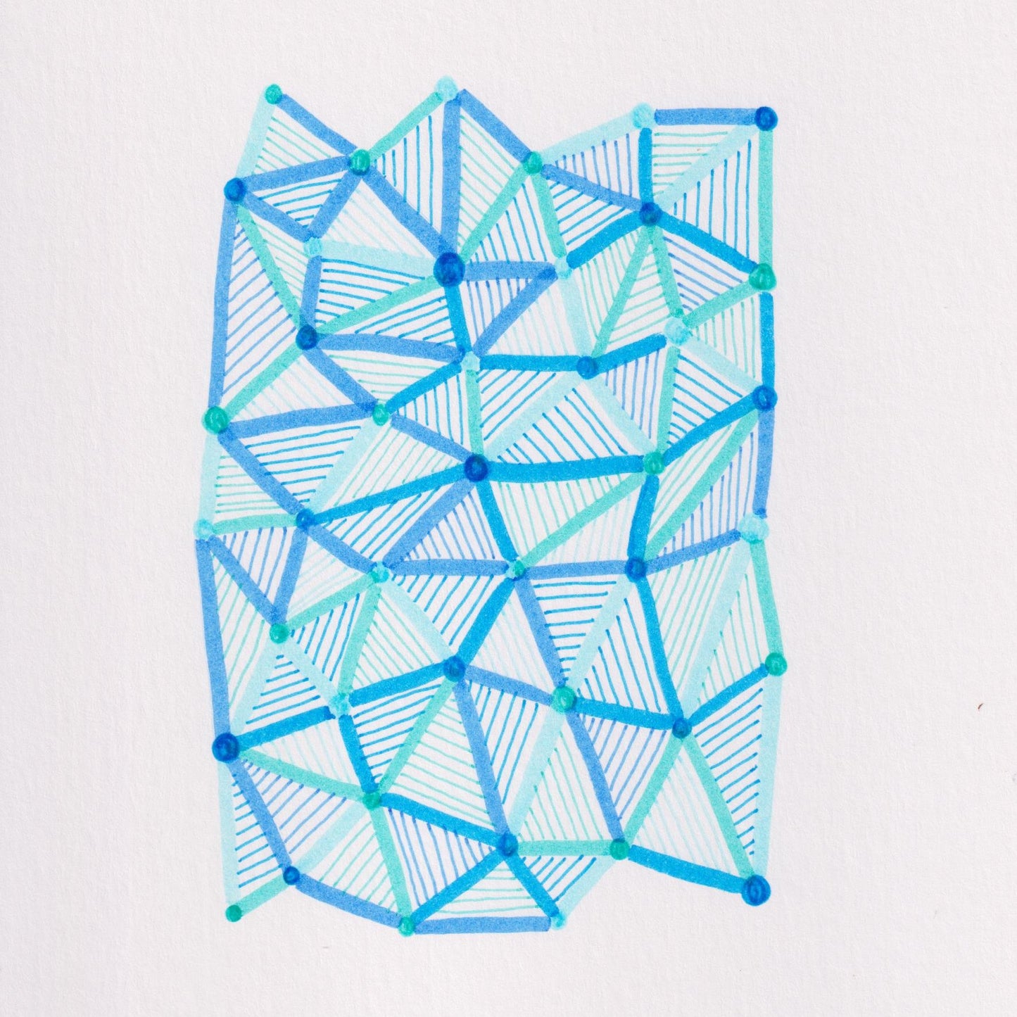 Untitled (Small Blue Triangles) by Michaela Flatley