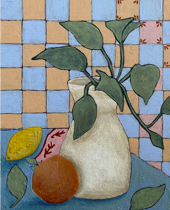 White Vase Art Print