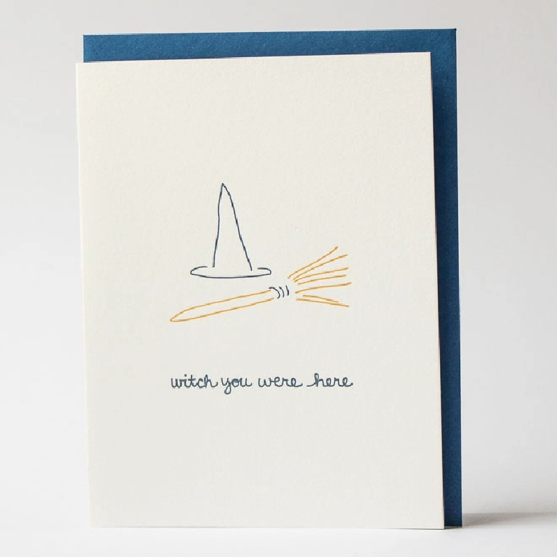 Greeting Card - Witch You Were Here