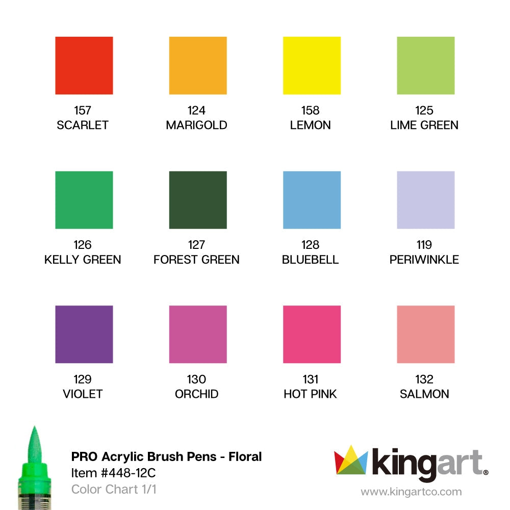 Acrylic Paint Brush Pens (Set of 12 Colors)