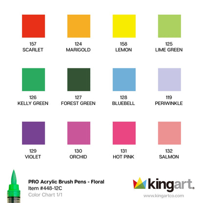 Acrylic Paint Brush Pens (Set of 12 Colors)