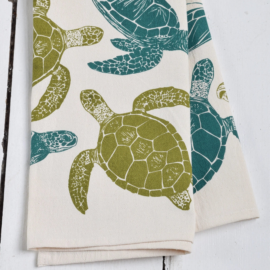 Sea Turtle Oversized Tea Towel