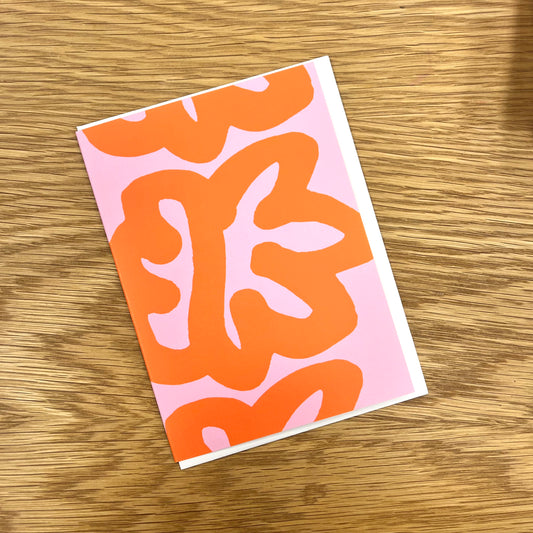 Orange and Pink Abstract Card