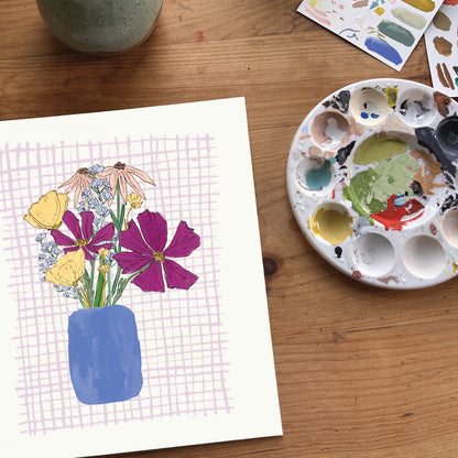 Colorful Wildflower Bouquet Art Print