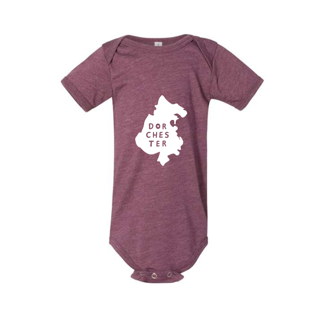 Dorchester Map Baby One-Piece - Maroon