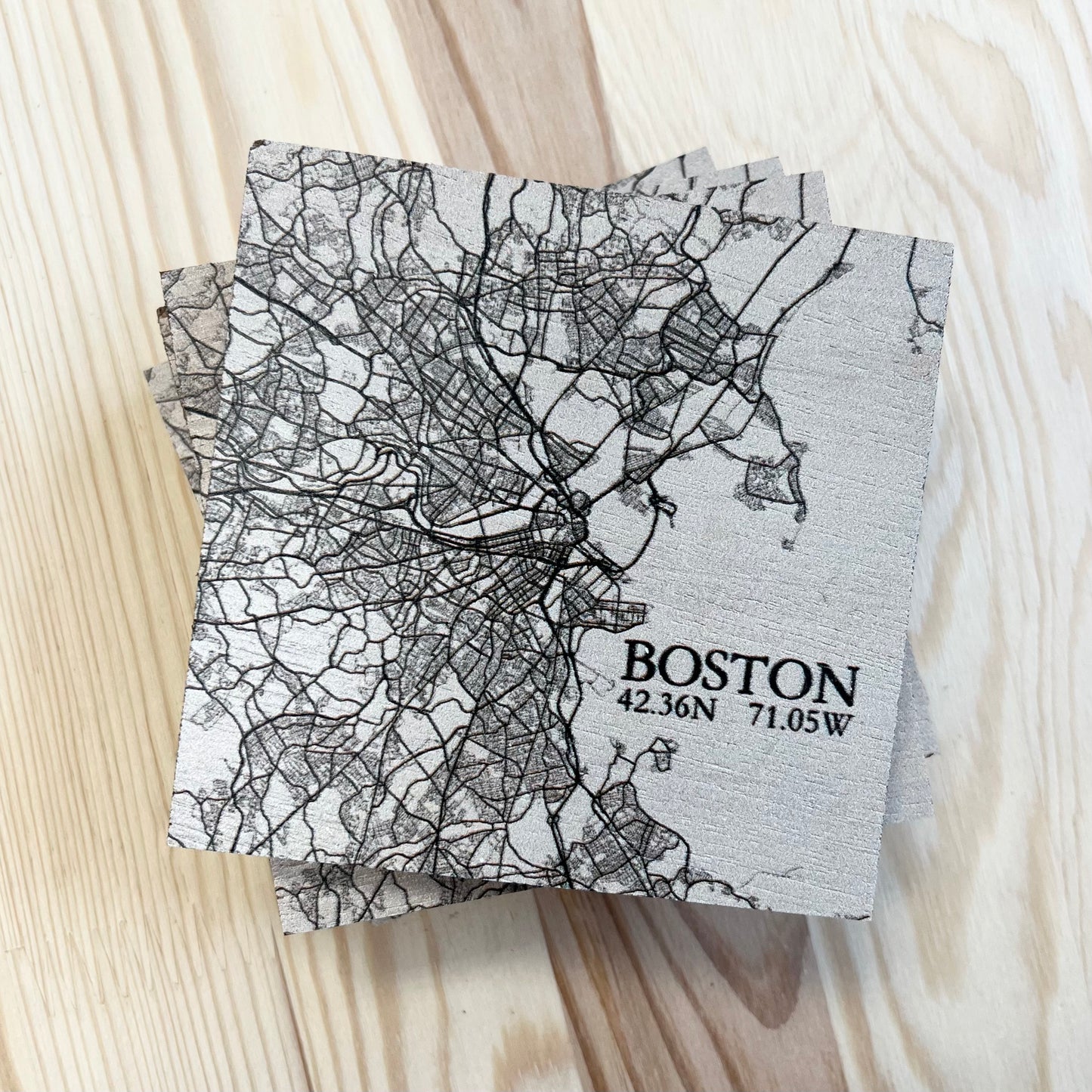 Wooden Boston Coasters