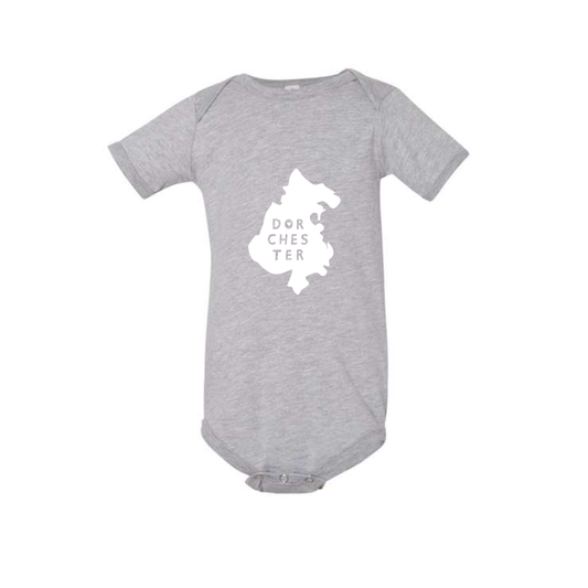 Dorchester Map Baby One-Piece - Heather Gray