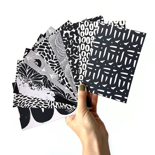 Postcards - Black and White Design