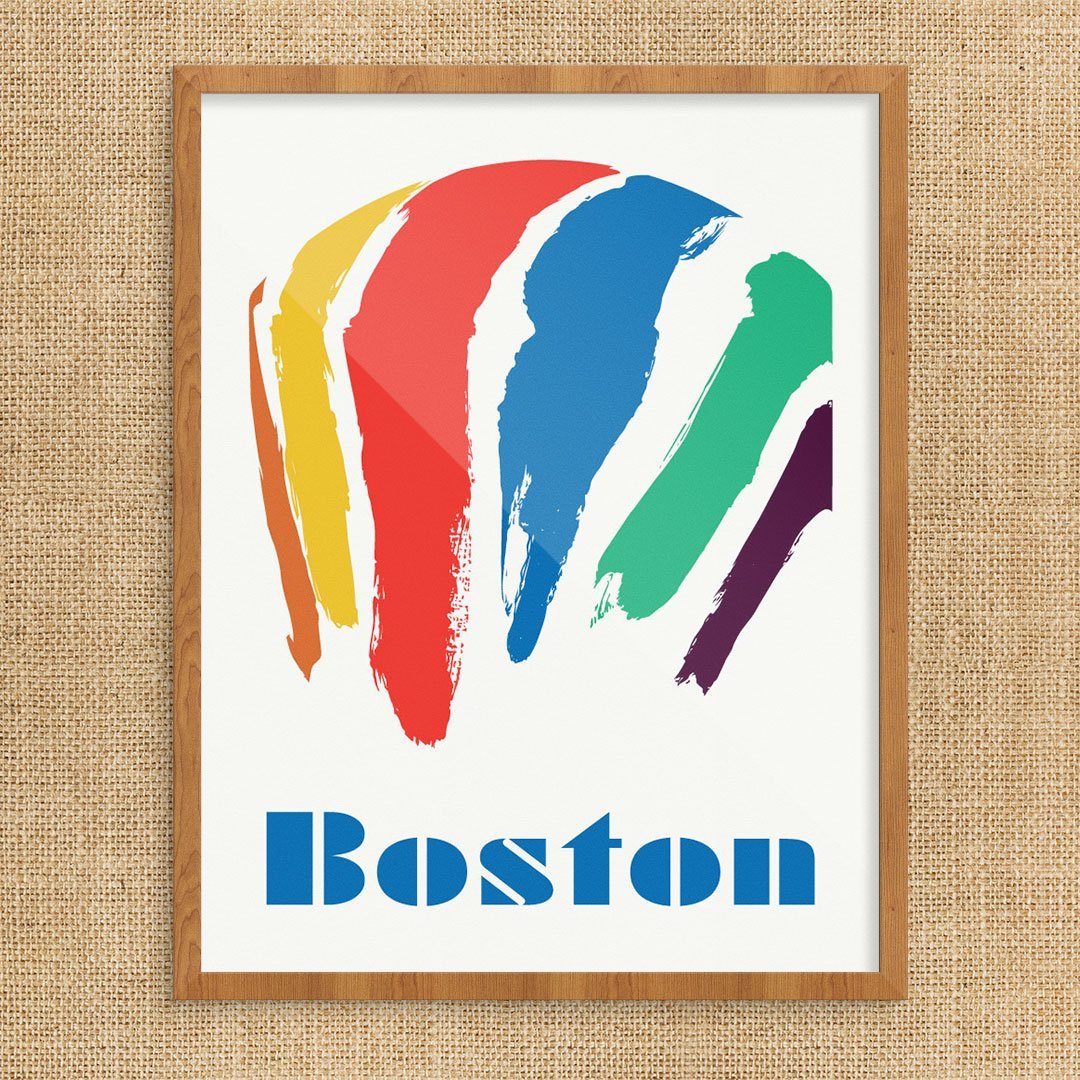 Rainbow Gas Tank Boston Art Print