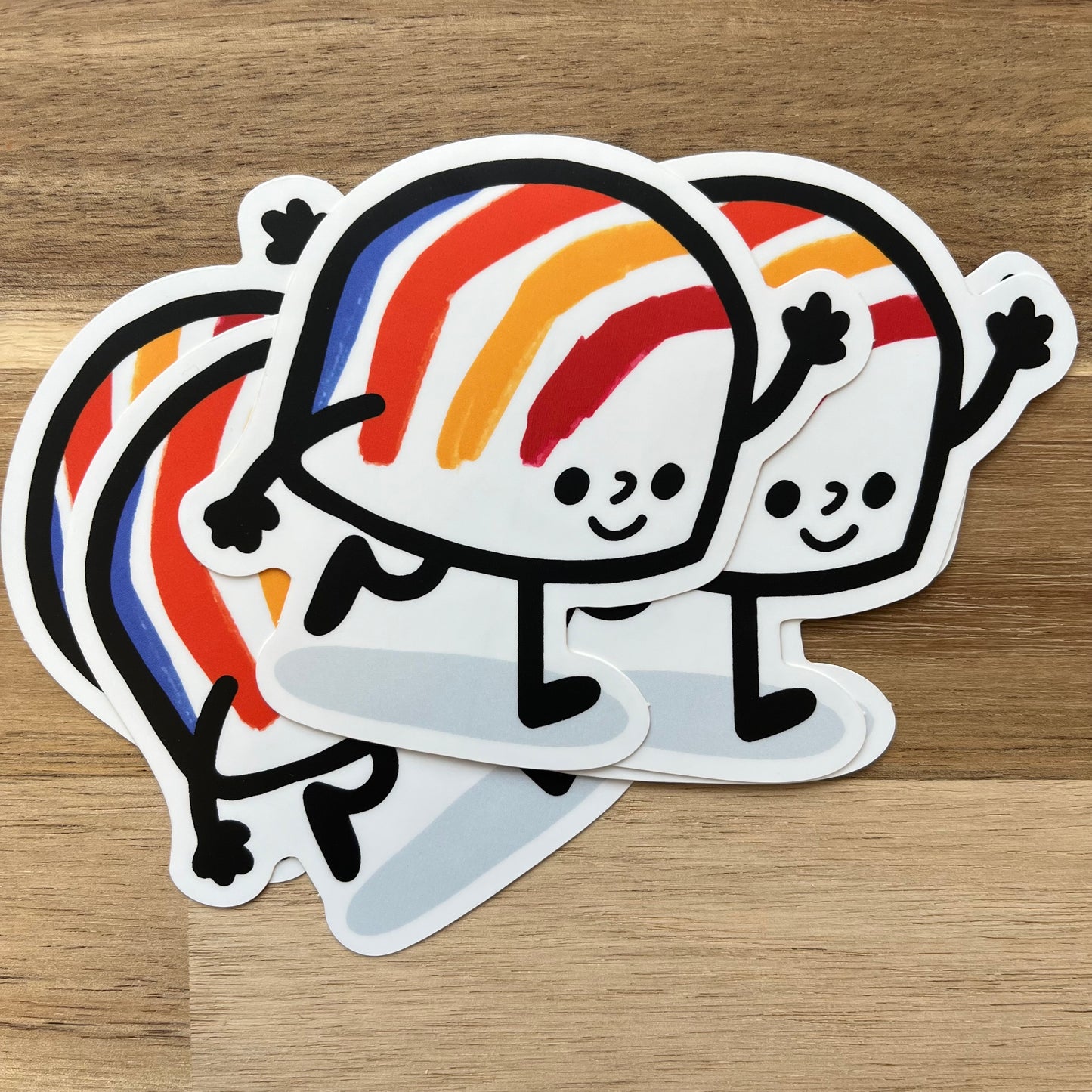 Rainbow Gas Tank Sticker