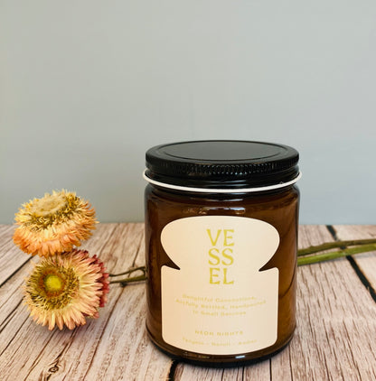 Neon Nights Candle