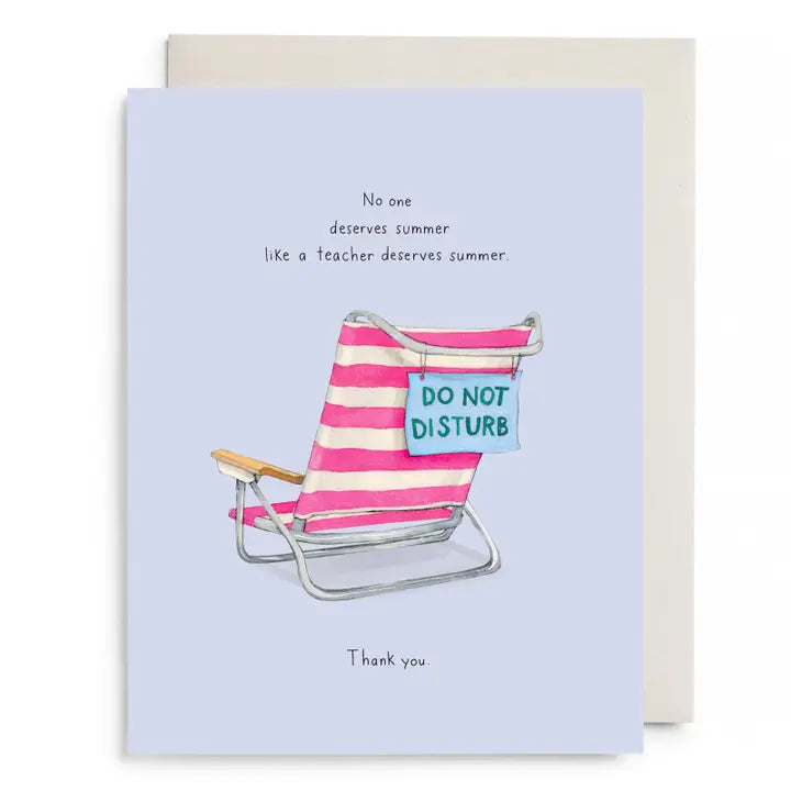 Summer Teacher Thank You Card