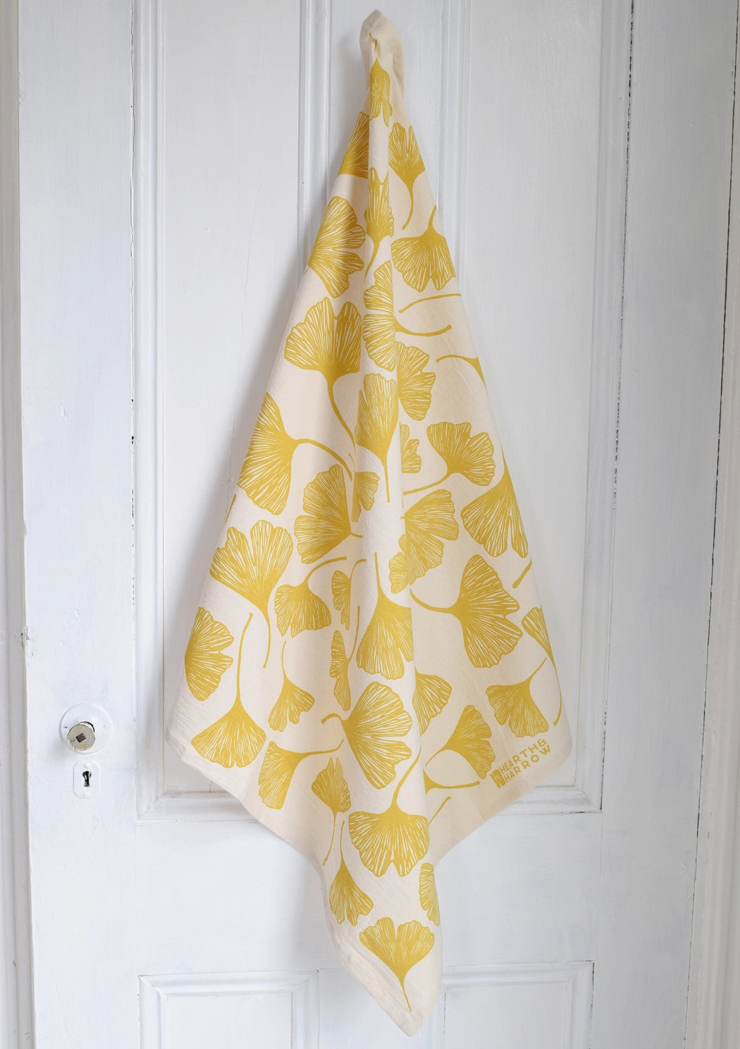 Yellow Gingko Leaf Oversized Tea Towel