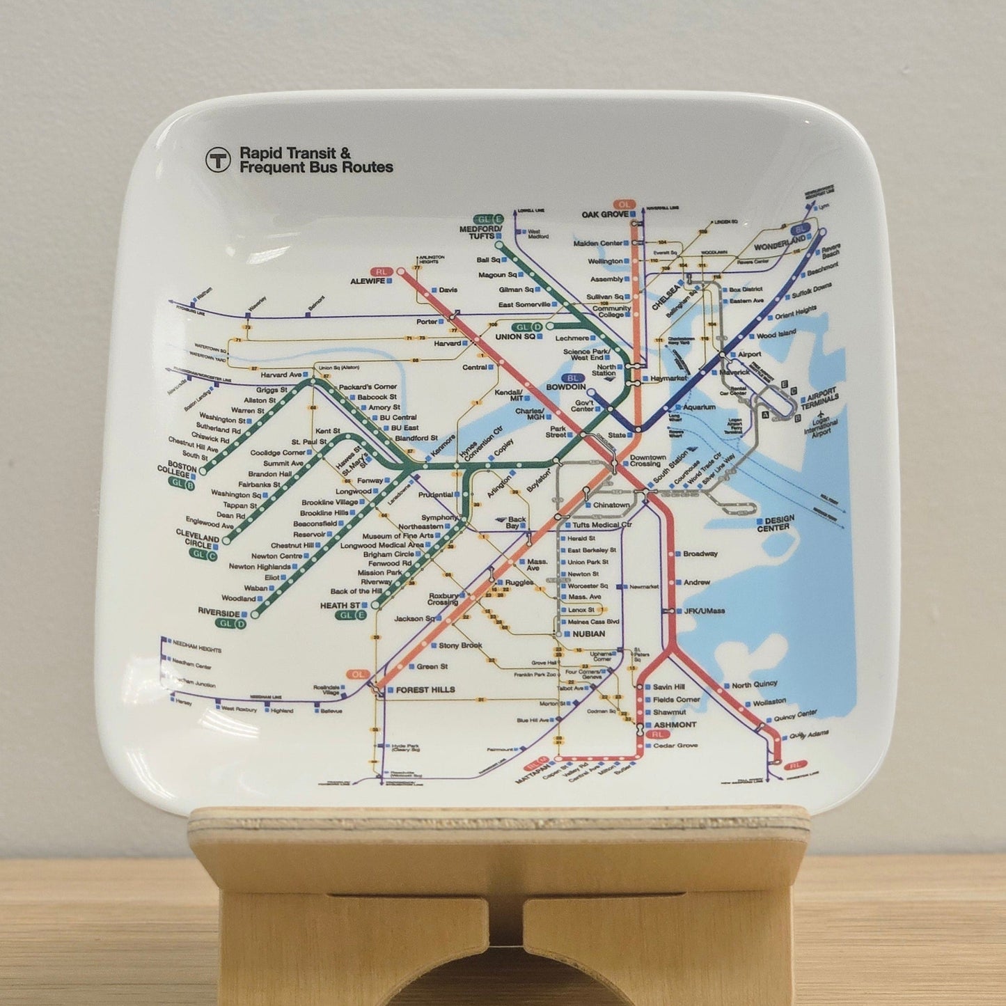 Boston Transit Map Desk Tray